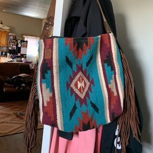 Sweetgrass leather purse